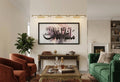 "Masha'Allah La Quwwata Illa Billah — Original Oil Paint Calligraphy | Framed Wall Art | 16×36"