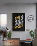 Time Is Money — Framed Motivational Wall Art | 8×12