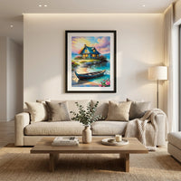 Coastal Reverie — Framed Wall Art Print|UV frame