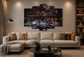 Luxury Villa 5-Panel Canvas Wall Art | Scenic Estate Print | 24*30