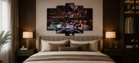Luxury Villa 5-Panel Canvas Wall Art | Scenic Estate Print | 24*30