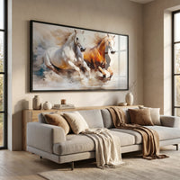 Brown Horses Canvas Poster Painting