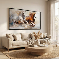 Brown Horses Canvas Poster Painting