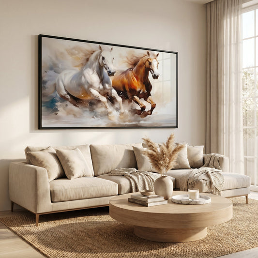 Brown Horses Canvas Poster Painting