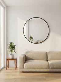 Orbit round gold wall mirror — Bask Decor Pakistan