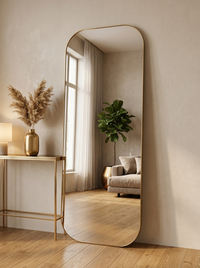 Forma full-length standing mirror leaning on wall — Bask Decor Pakistan